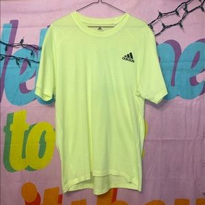 Men’s Neon Green Adidas Athletic T Shirt